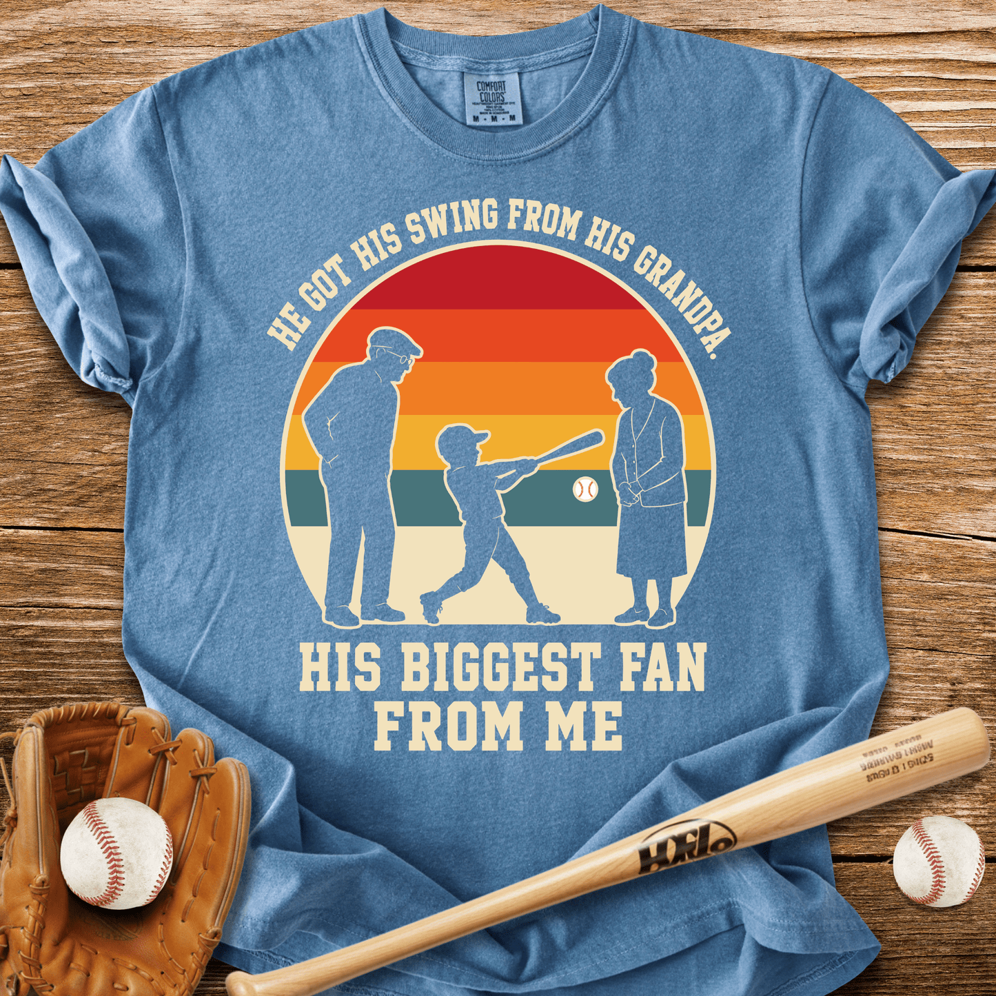 Swing From Grandpa Fan From Me T-Shirt - HomeRun PrintsComfort Colors