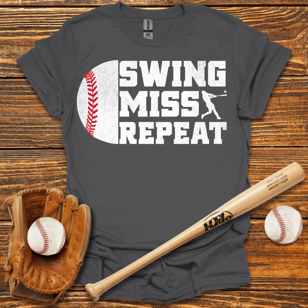 Swing Miss Repeat T-Shirt - HomeRun PrintsT-Shirt