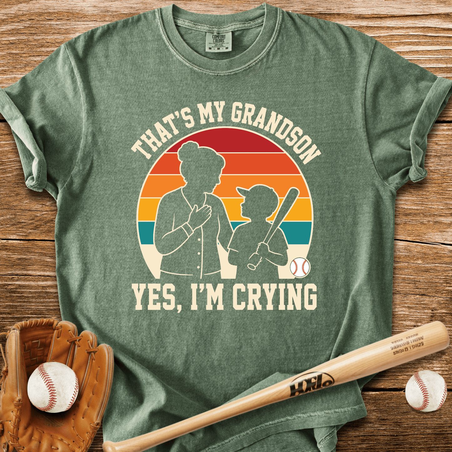 That's My Grandson Crying T-Shirt - HomeRun PrintsComfort Colors