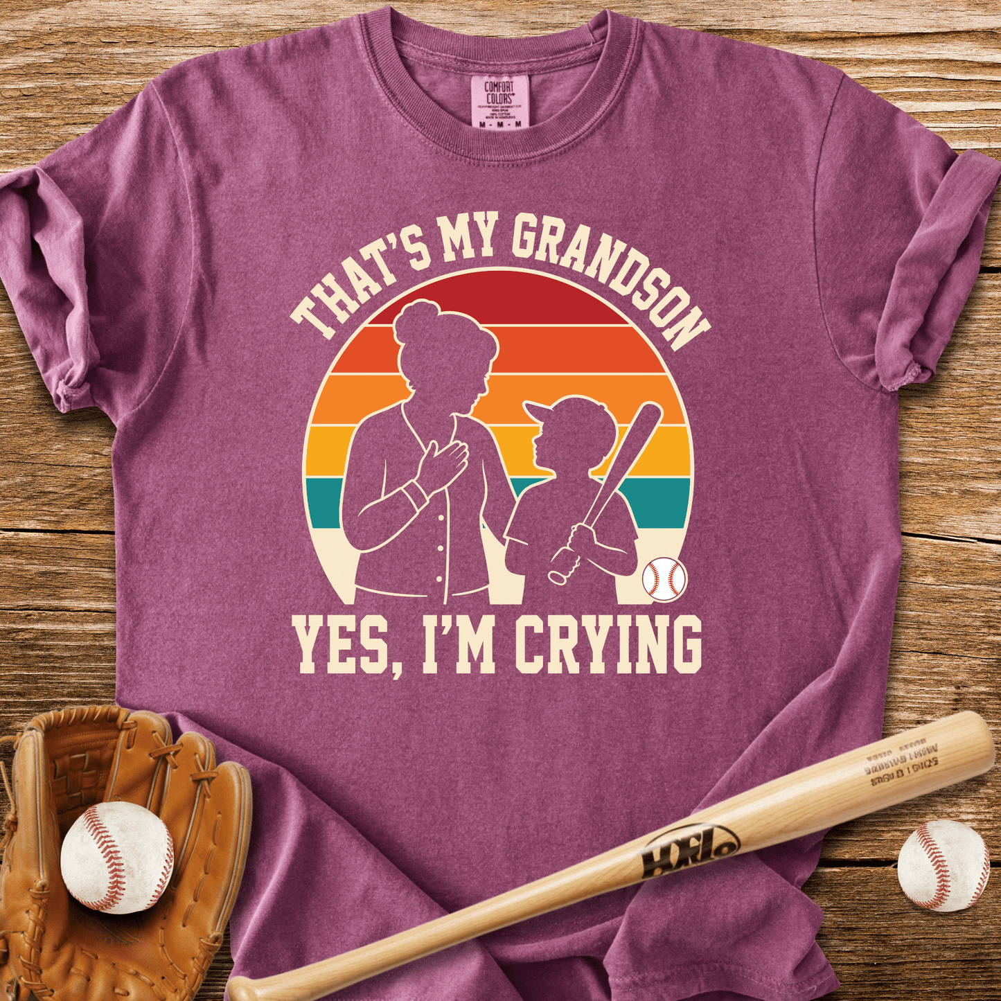 That's My Grandson Crying T-Shirt - HomeRun PrintsComfort Colors