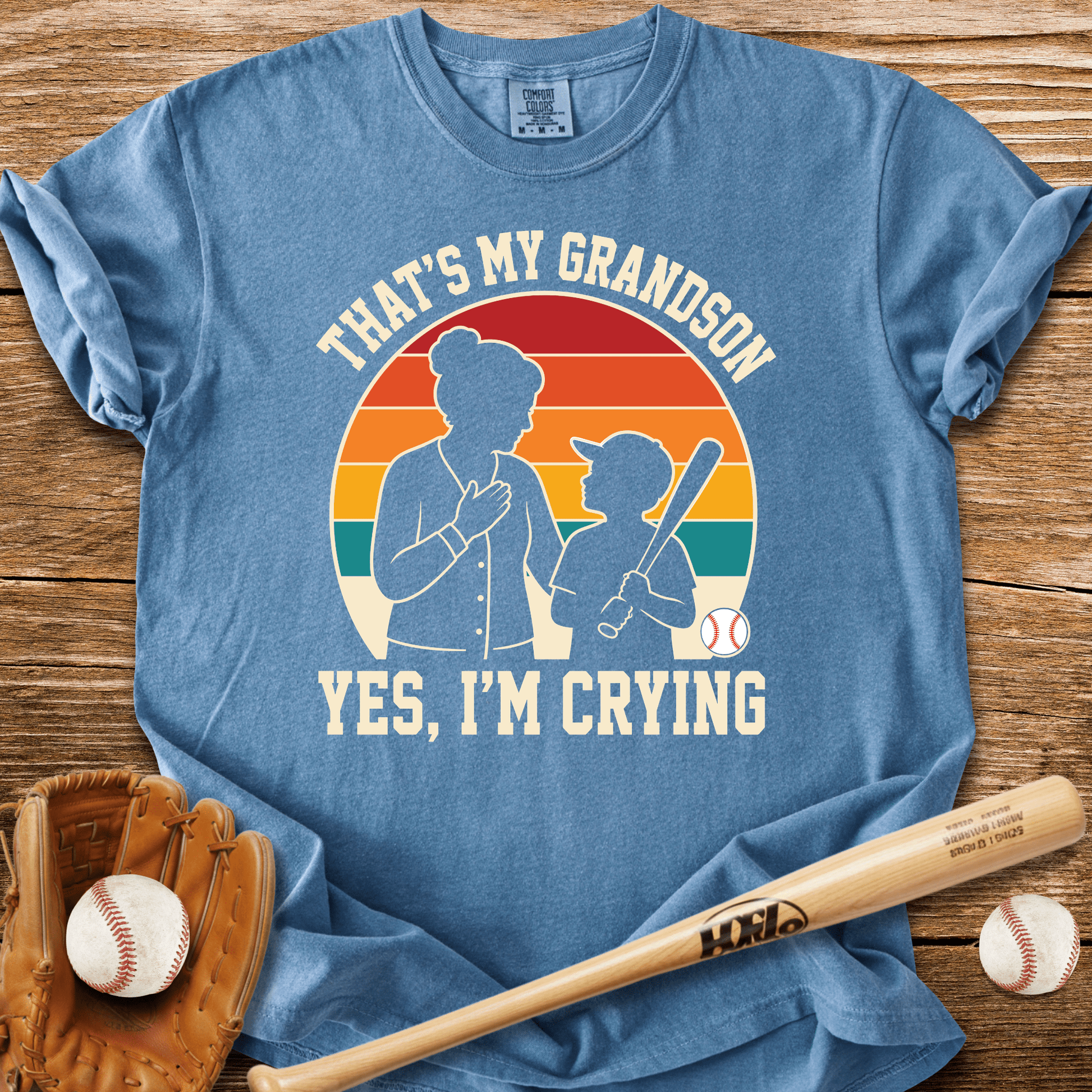 That's My Grandson Crying T-Shirt - HomeRun PrintsComfort Colors