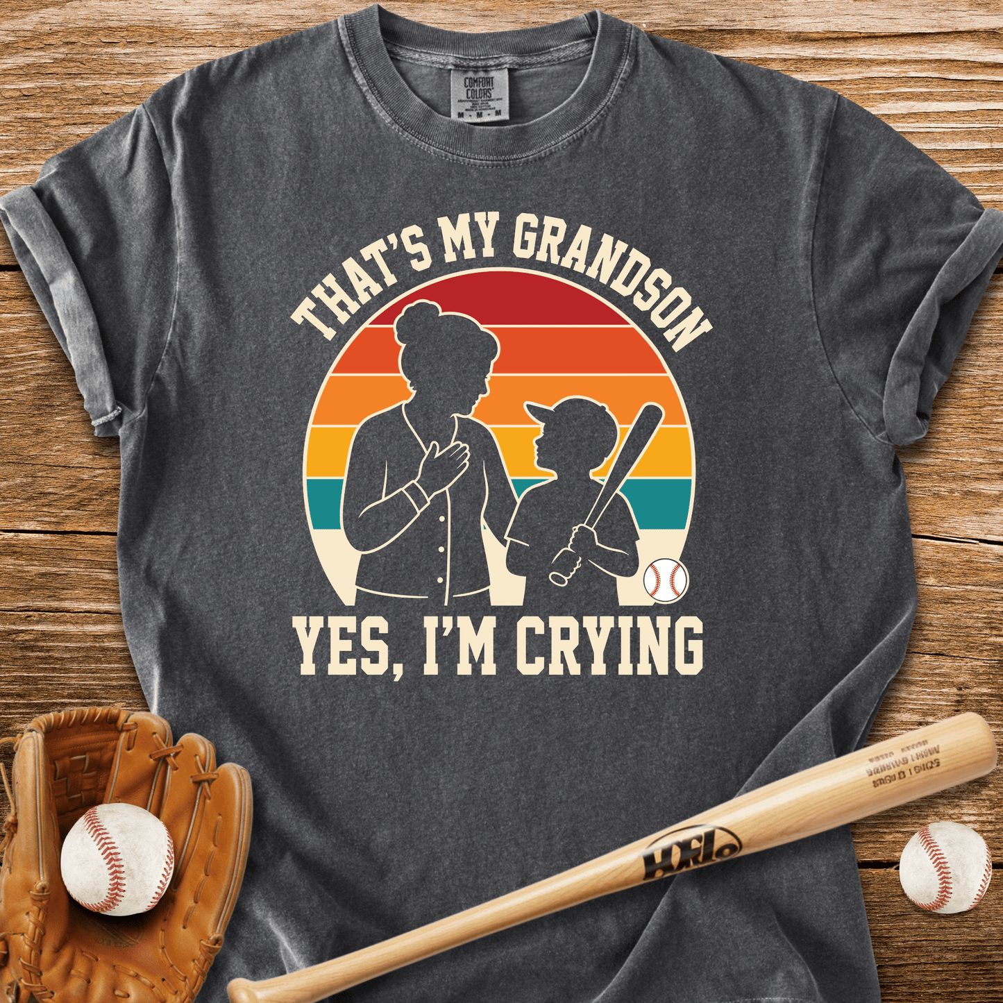 That's My Grandson Crying T-Shirt - HomeRun PrintsComfort Colors