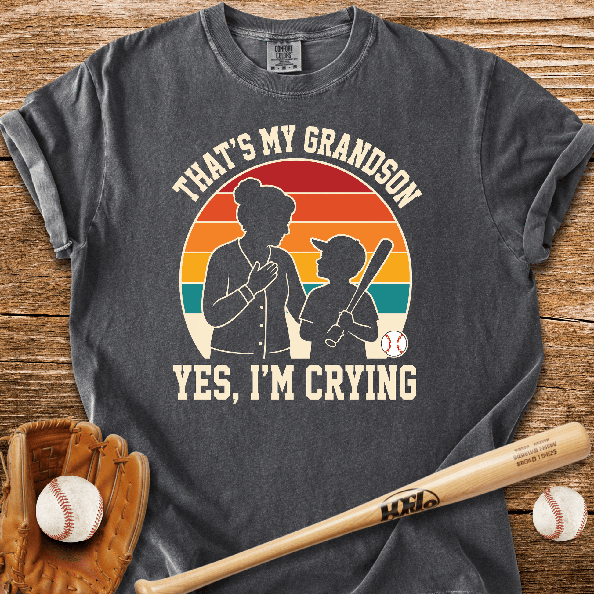 That's My Grandson Crying T-Shirt - HomeRun PrintsComfort Colors