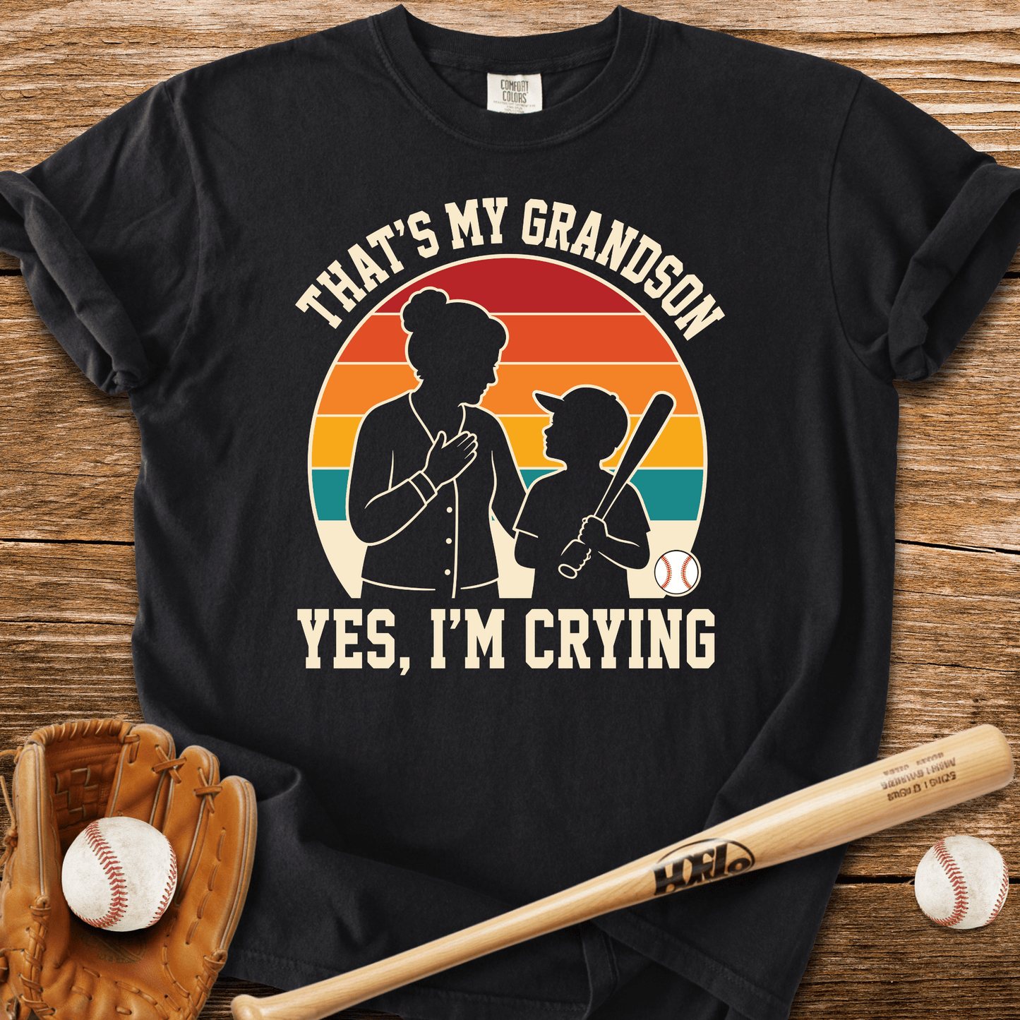 That's My Grandson Crying T-Shirt - HomeRun PrintsComfort Colors