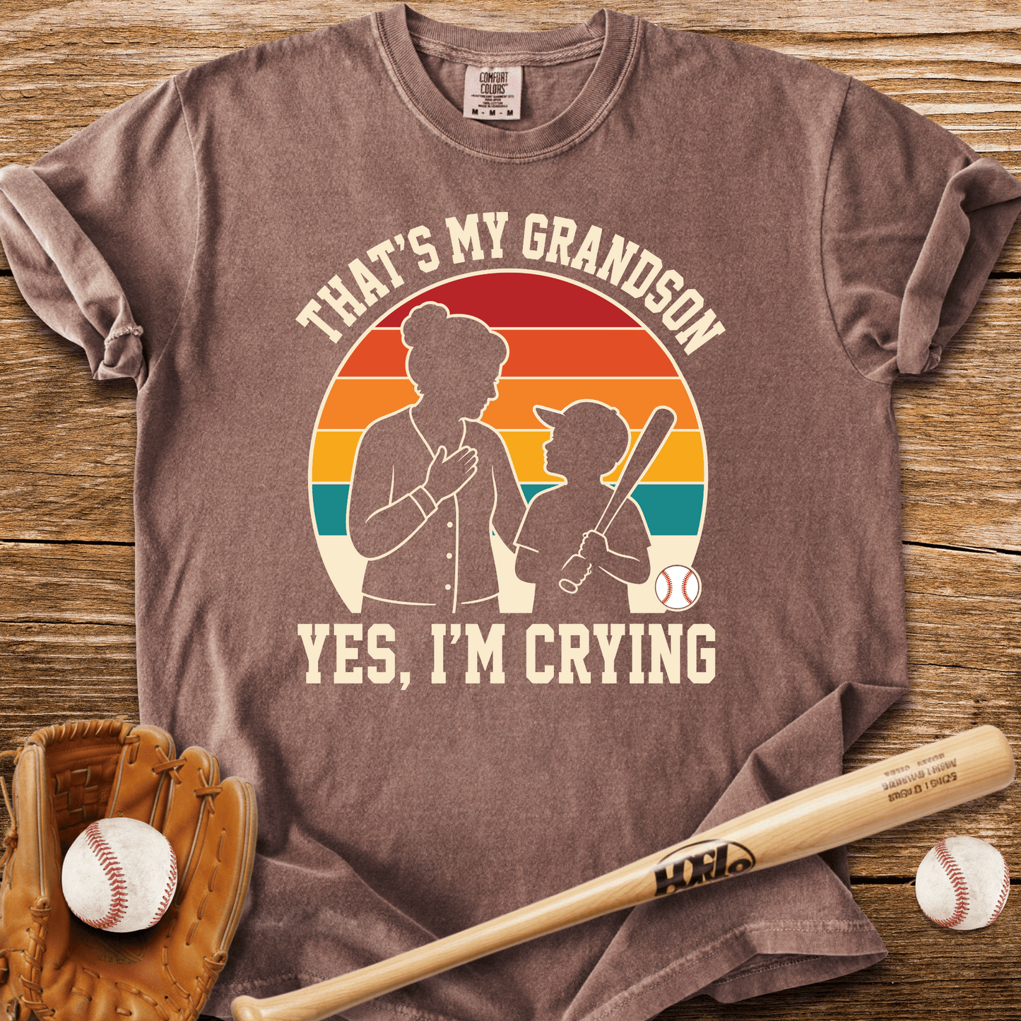 That's My Grandson Crying T-Shirt - HomeRun PrintsComfort Colors