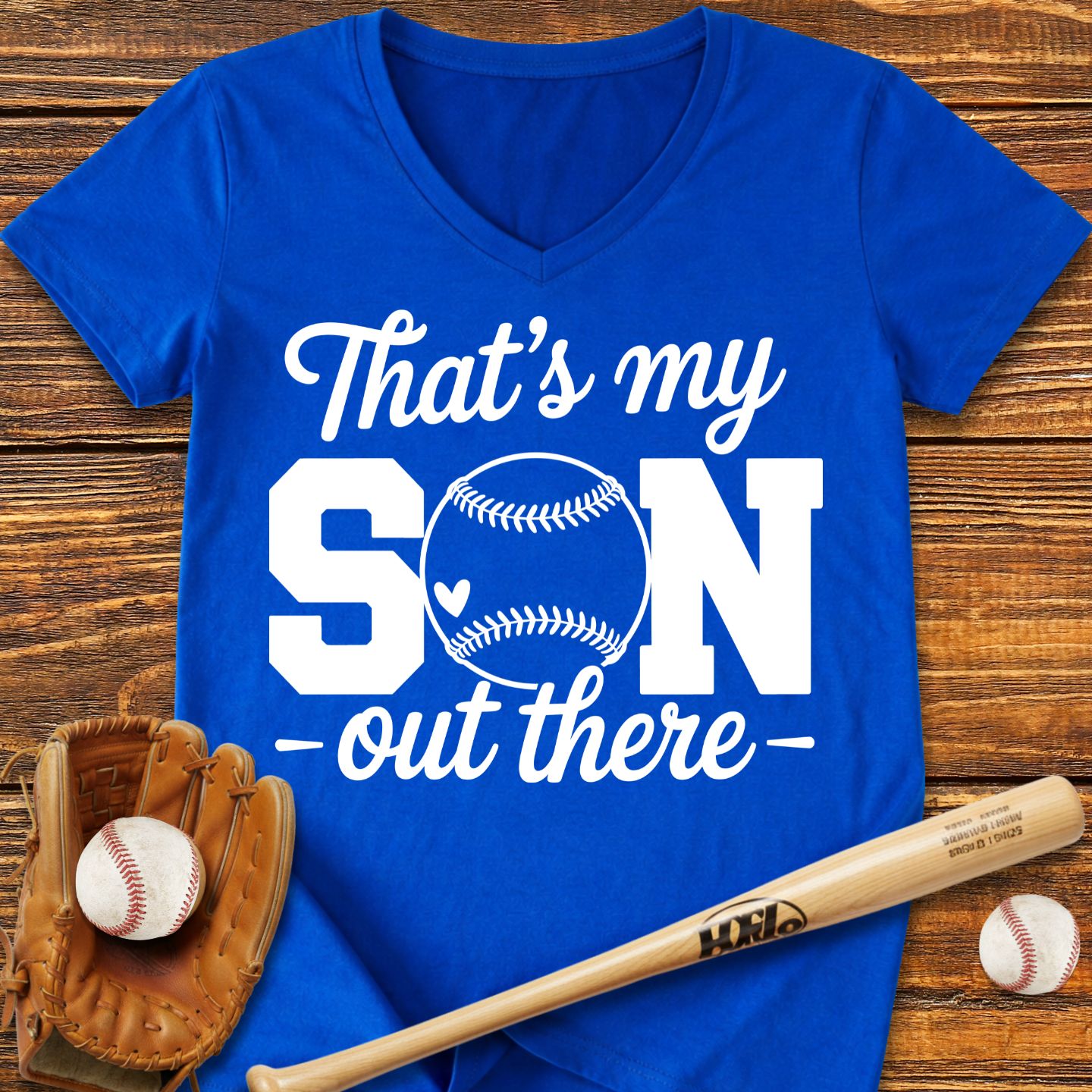 That's My Son Out There V - Neck Tee - HomeRun PrintsV - neck