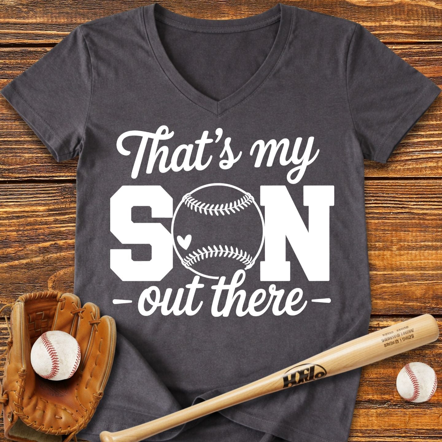 That's My Son Out There V - Neck Tee - HomeRun PrintsV - neck