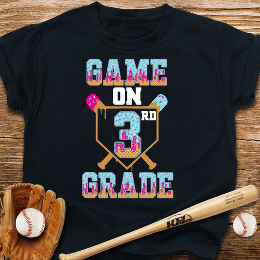 Third Grade Game On Kids T-shirt - HomeRun PrintsKids clothes