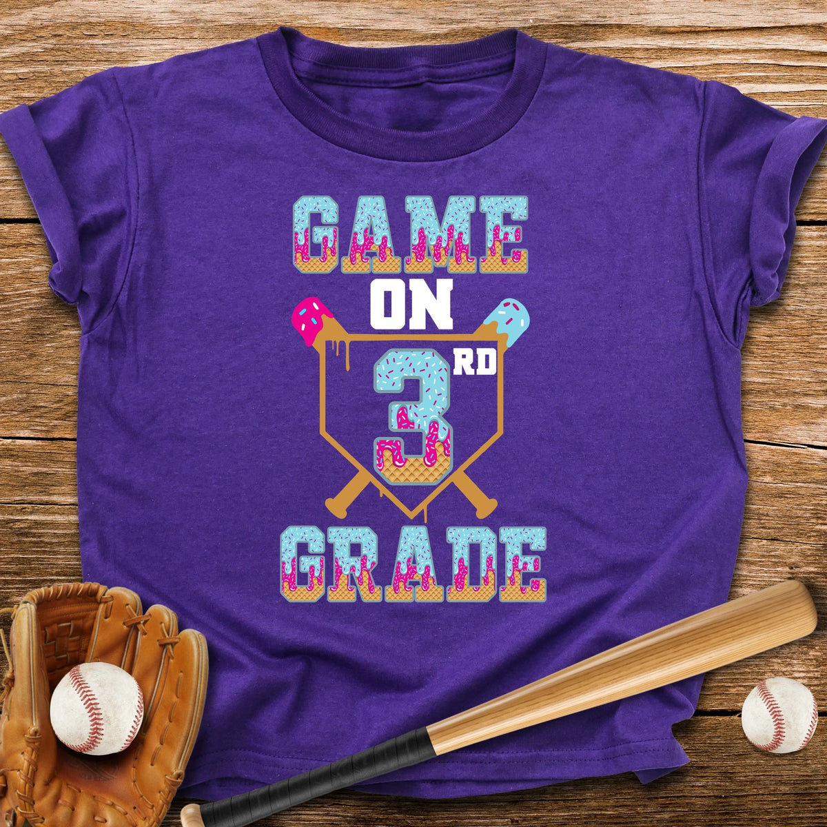 Third Grade Game On Youth Tee - HomeRun PrintsKids clothes