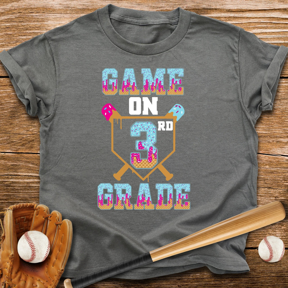 Third Grade Game On Youth Tee - HomeRun PrintsKids clothes