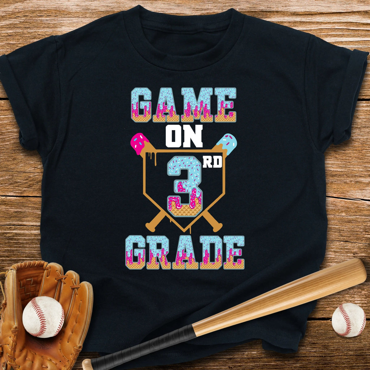 Third Grade Game On Youth Tee - HomeRun PrintsKids clothes