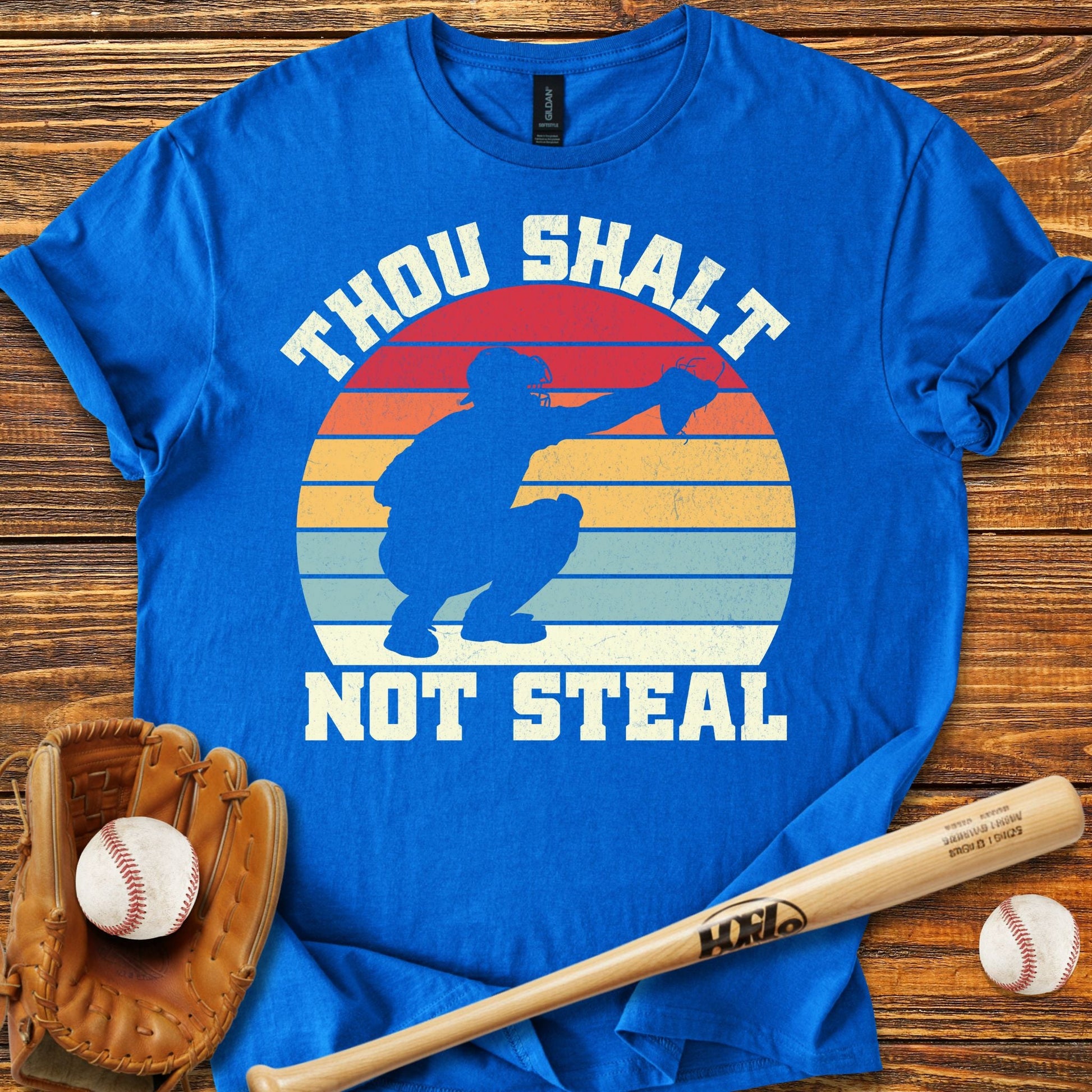 Thou Shalt Not Steal Catcher T-Shirt - HomeRun PrintsT-Shirt