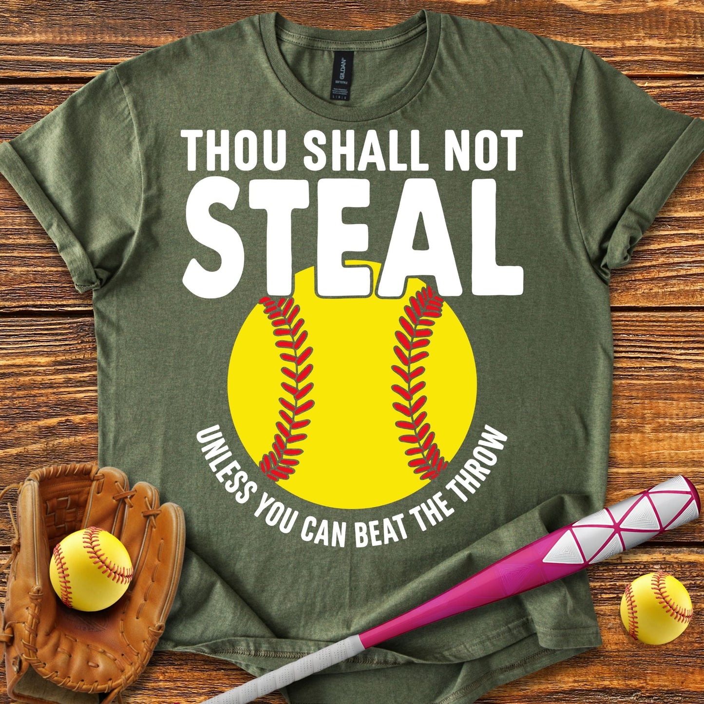 Thou Shalt Not Steal Softball T-Shirt - HomeRun PrintsT-Shirt