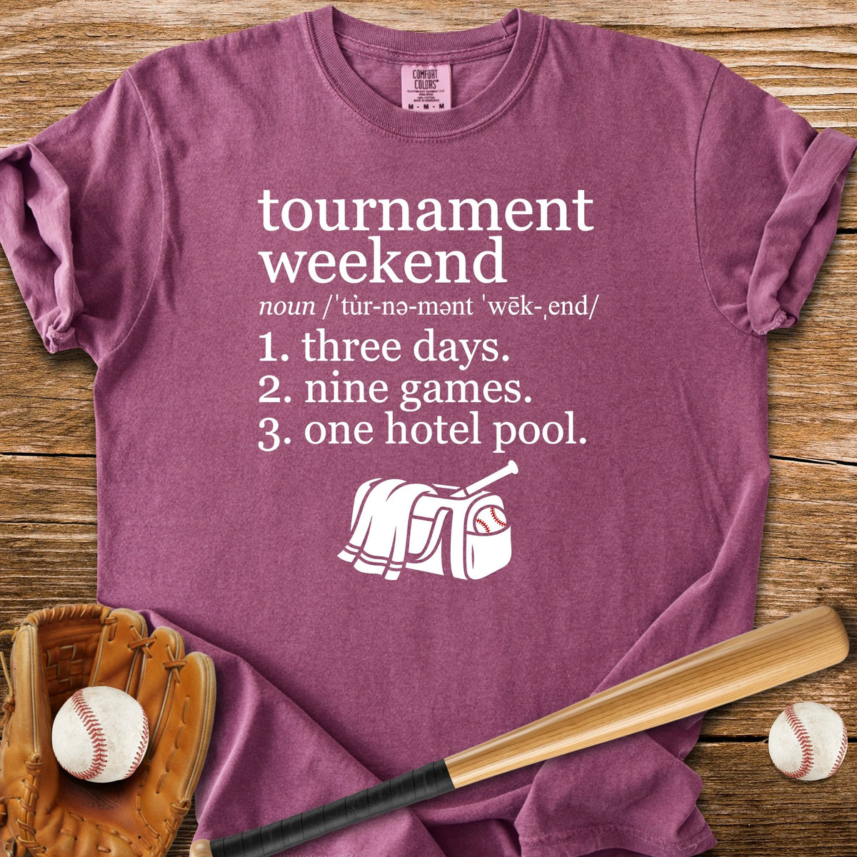 Three Days Nine Games - HomeRun PrintsComfort Colors