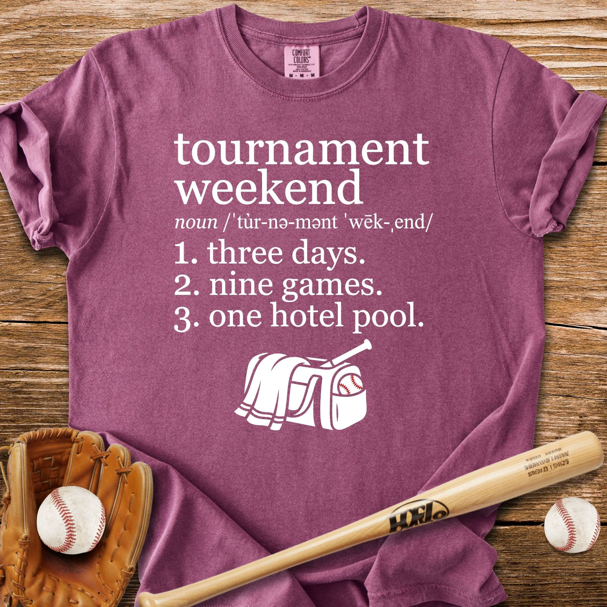 Three Days Nine Games T-Shirt - HomeRun PrintsComfort Colors