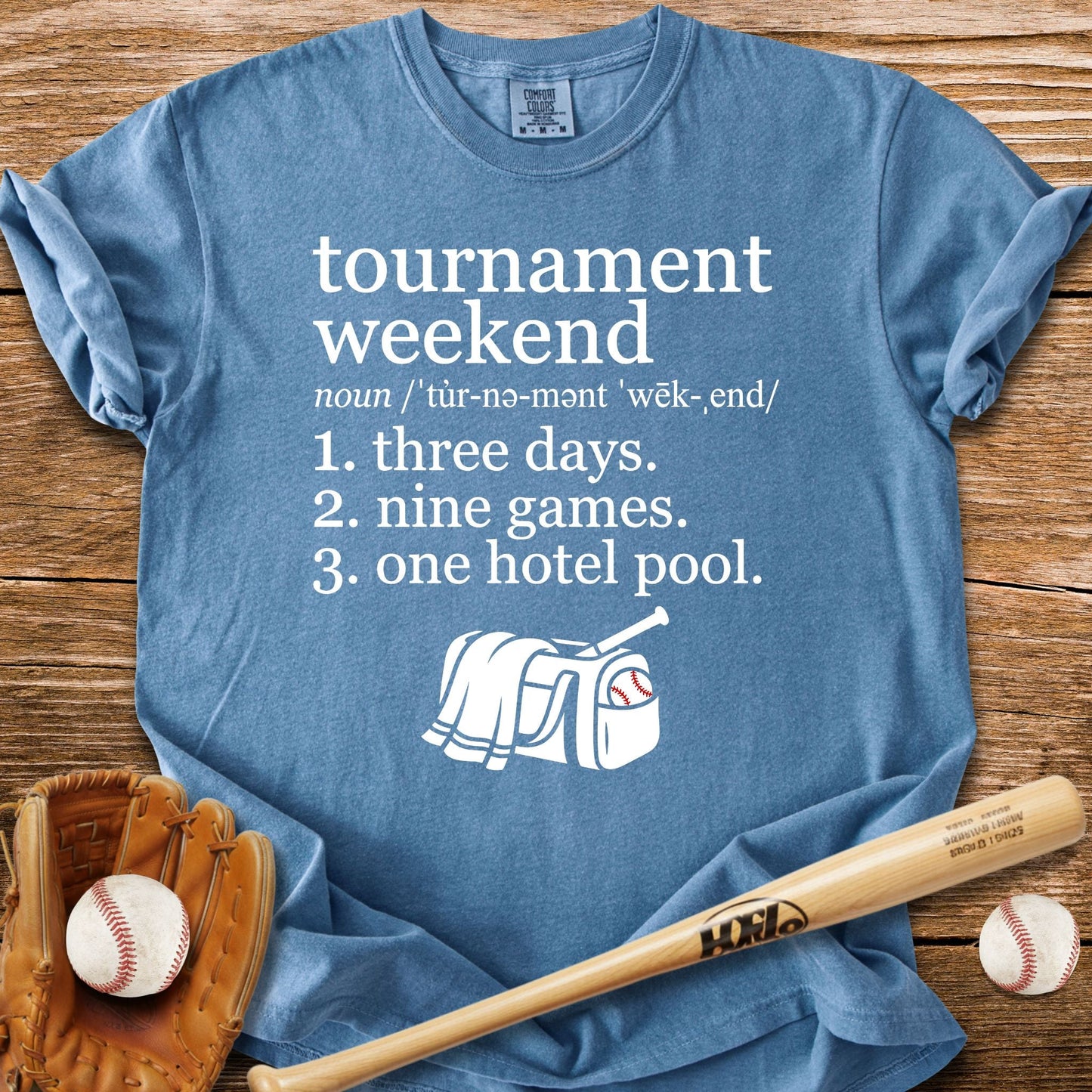 Three Days Nine Games T-Shirt - HomeRun PrintsComfort Colors
