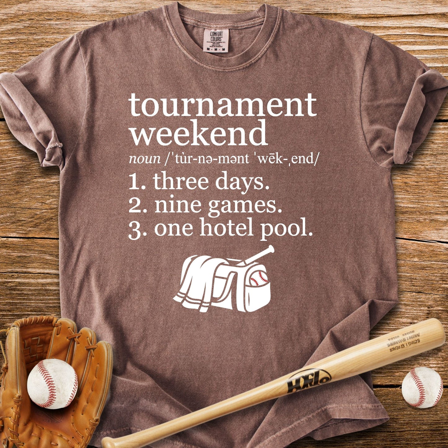 Three Days Nine Games T-Shirt - HomeRun PrintsComfort Colors