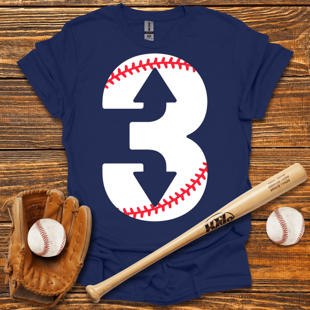 Three Up Three Down T-Shirt - HomeRun PrintsT-Shirt