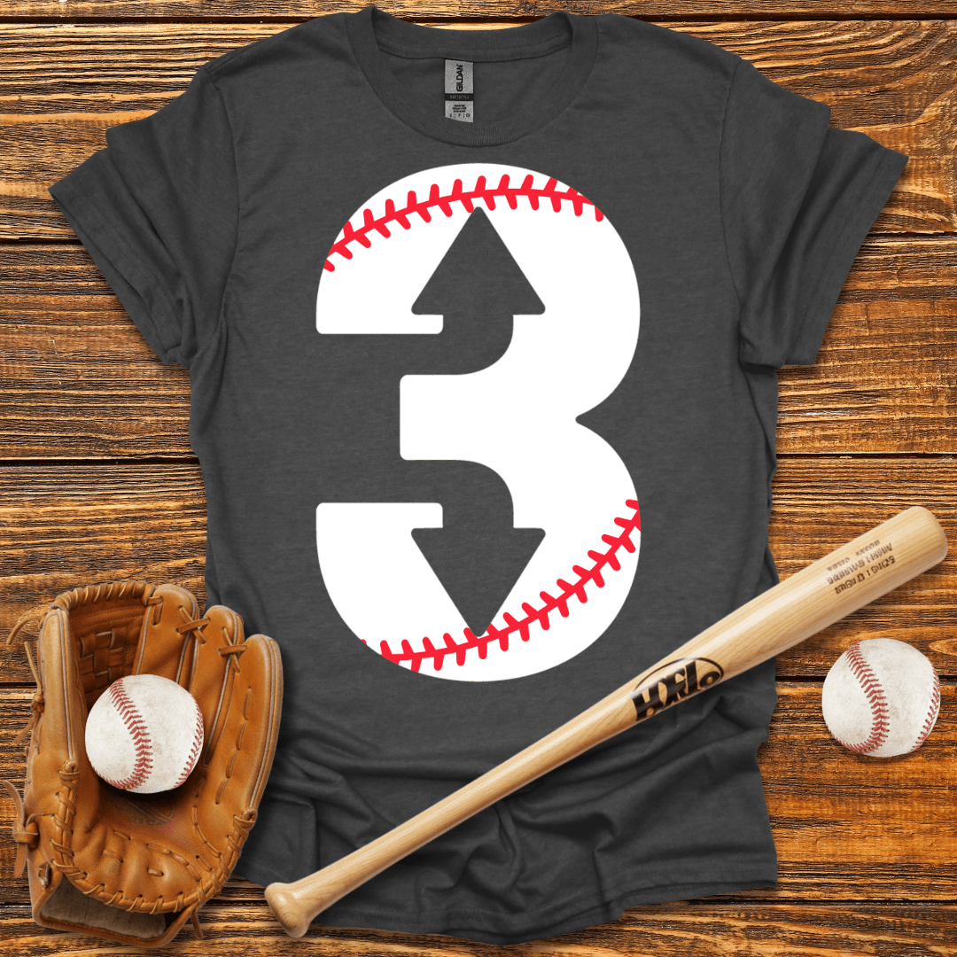 Three Up Three Down T-Shirt - HomeRun PrintsT-Shirt