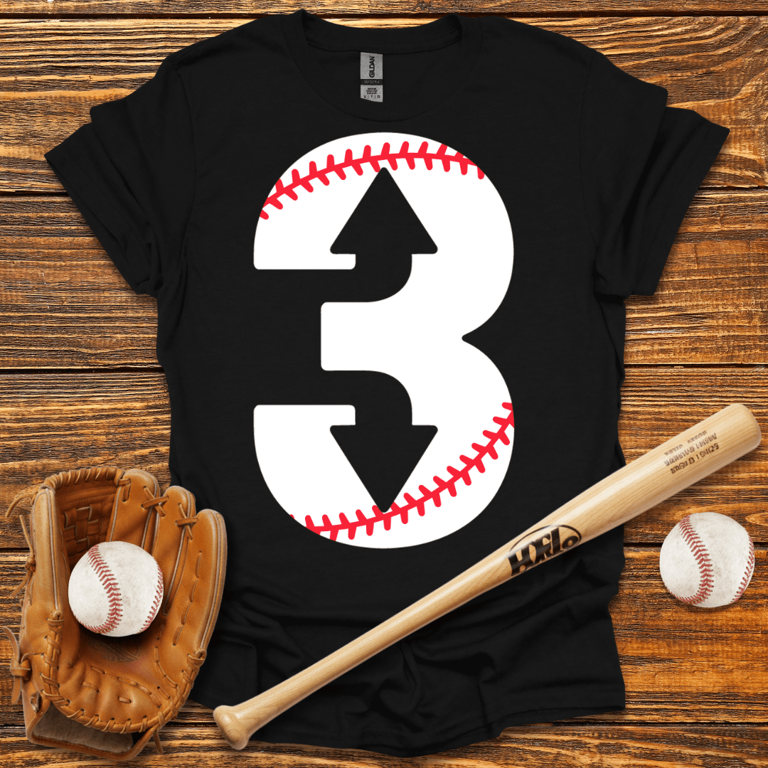 Three Up Three Down T-Shirt - HomeRun PrintsT-Shirt