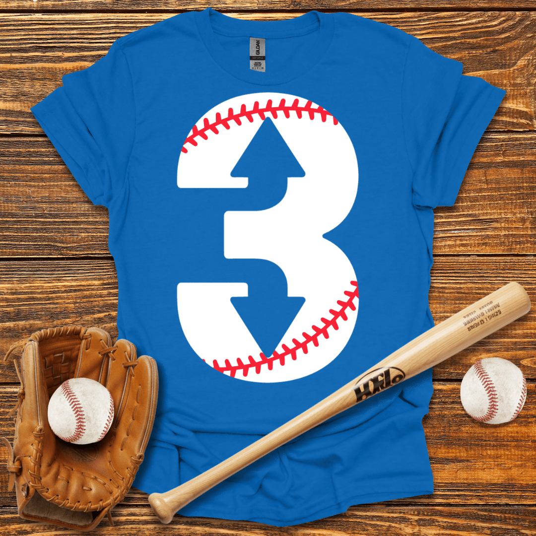 Three Up Three Down T-Shirt - HomeRun PrintsT-Shirt