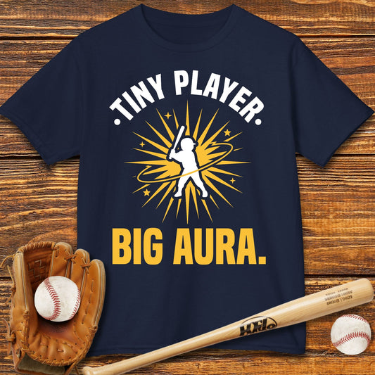 Tiny Player Big Aura Kids T-shirt - HomeRun PrintsKids clothes