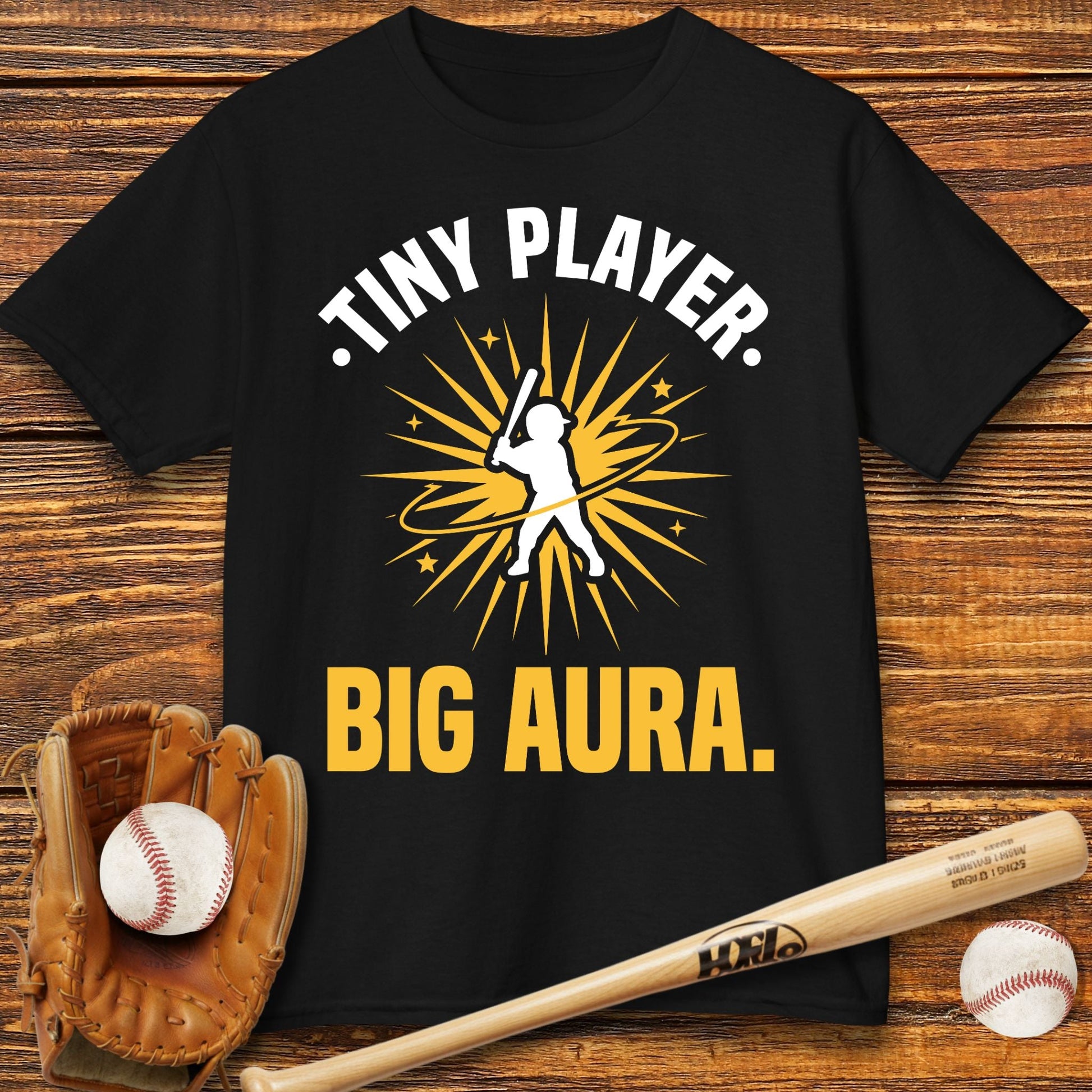 Tiny Player Big Aura Kids T-shirt - HomeRun PrintsKids clothes