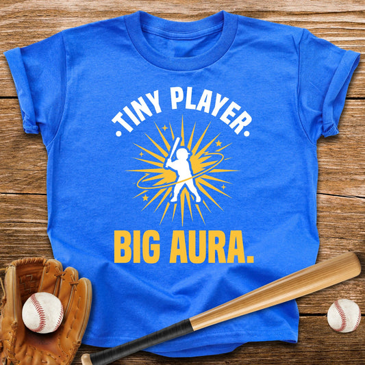 Tiny Player Big Aura Youth Tee - HomeRun PrintsKids clothes