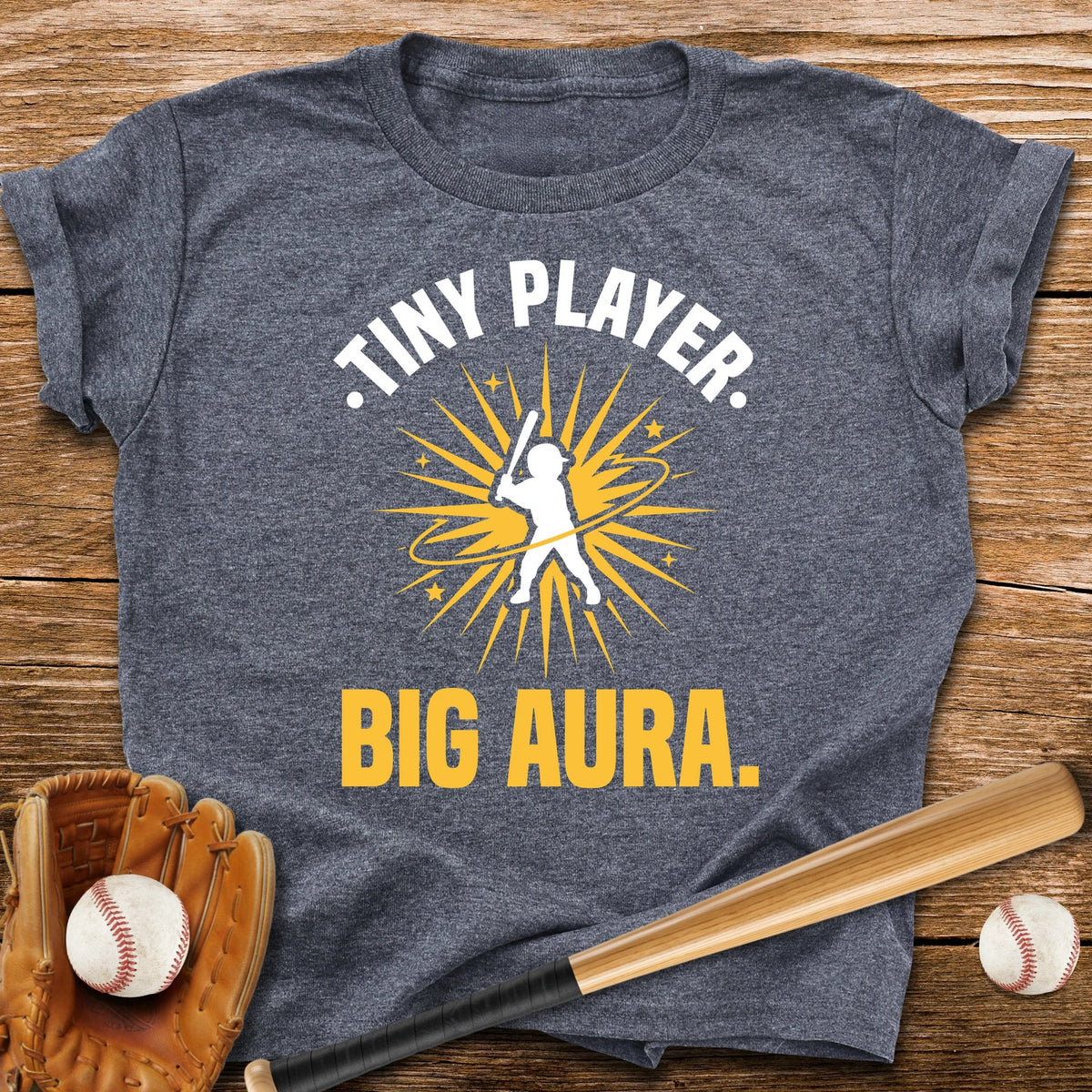 Tiny Player Big Aura Youth Tee - HomeRun PrintsKids clothes
