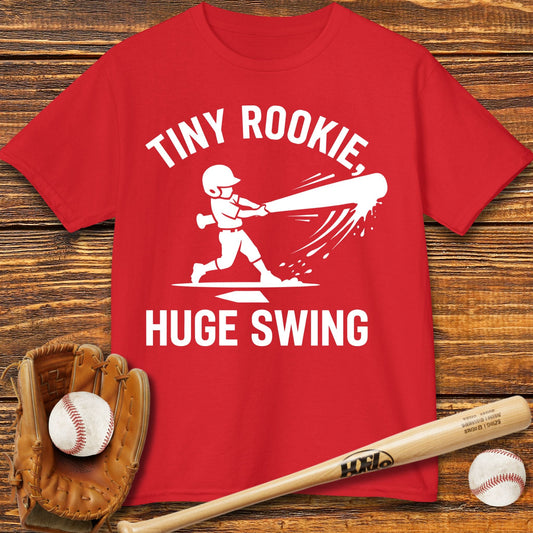 Tiny Rookie Huge Swing Kids T-shirt - HomeRun PrintsKids clothes