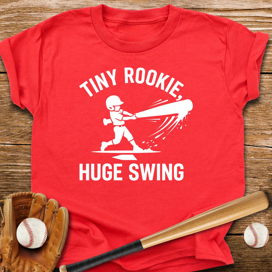 Tiny Rookie Huge Swing Youth Tee - HomeRun PrintsKids clothes
