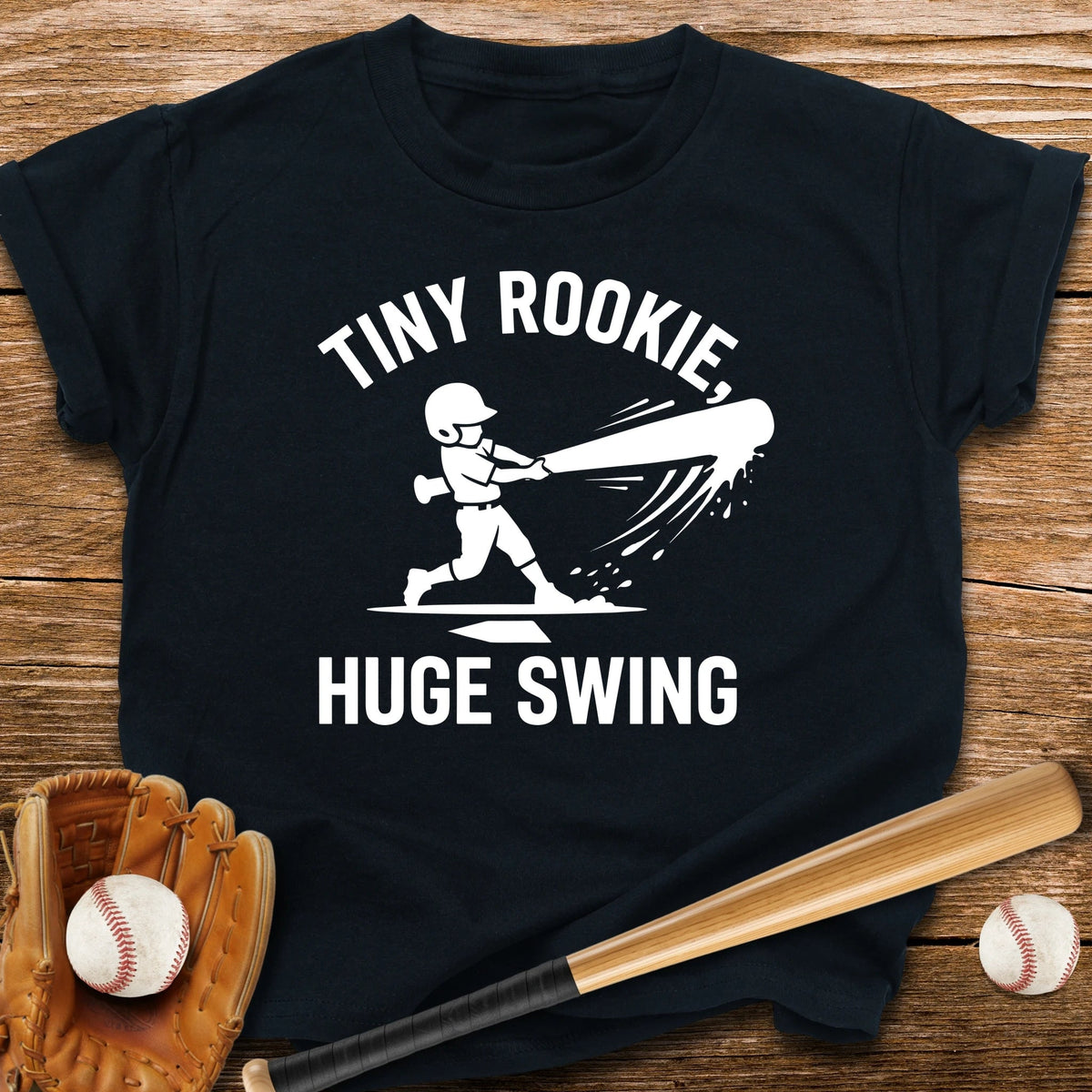 Tiny Rookie Huge Swing Youth Tee - HomeRun PrintsKids clothes