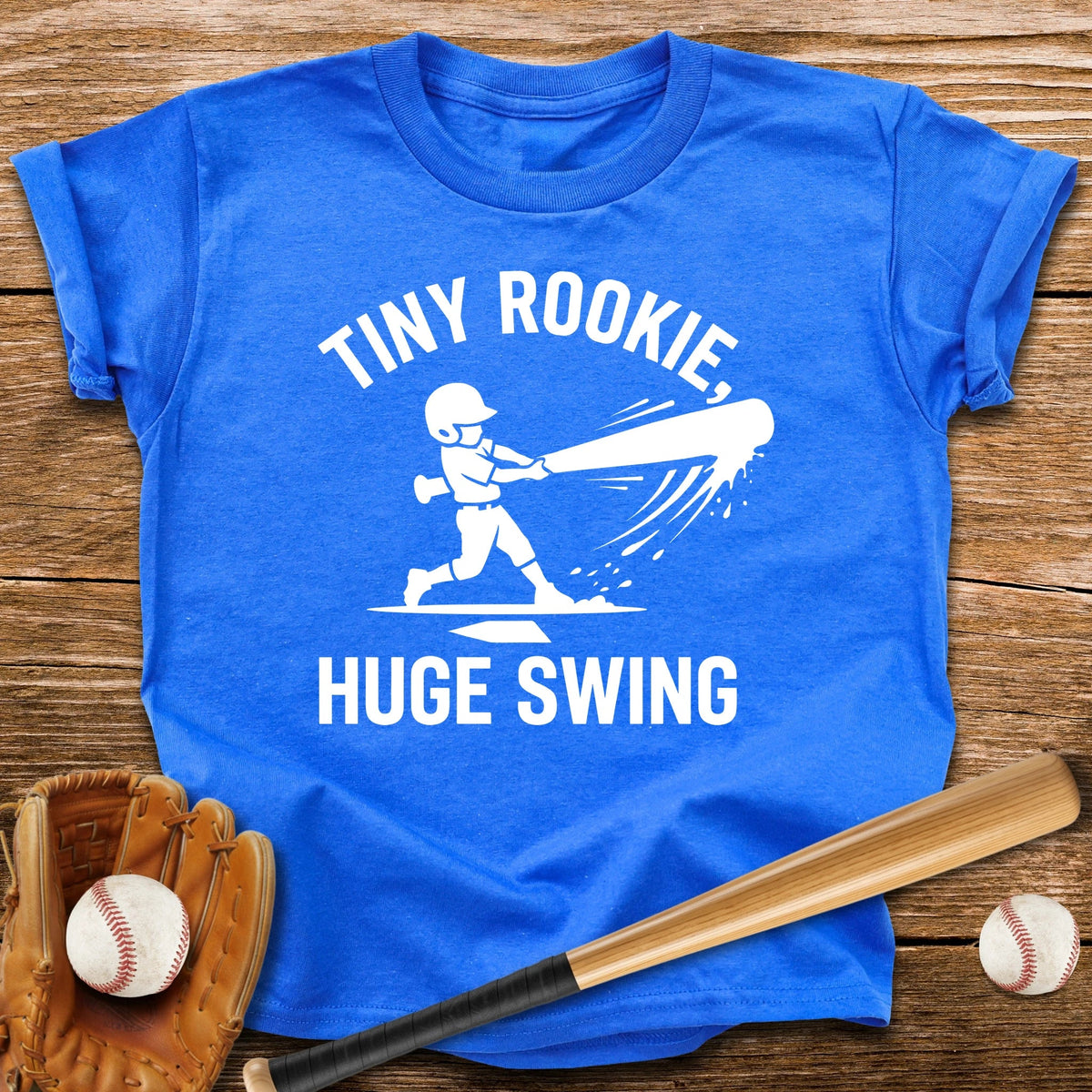 Tiny Rookie Huge Swing Youth Tee - HomeRun PrintsKids clothes