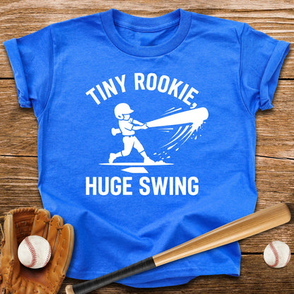 Tiny Rookie Huge Swing Youth Tee - HomeRun PrintsKids clothes