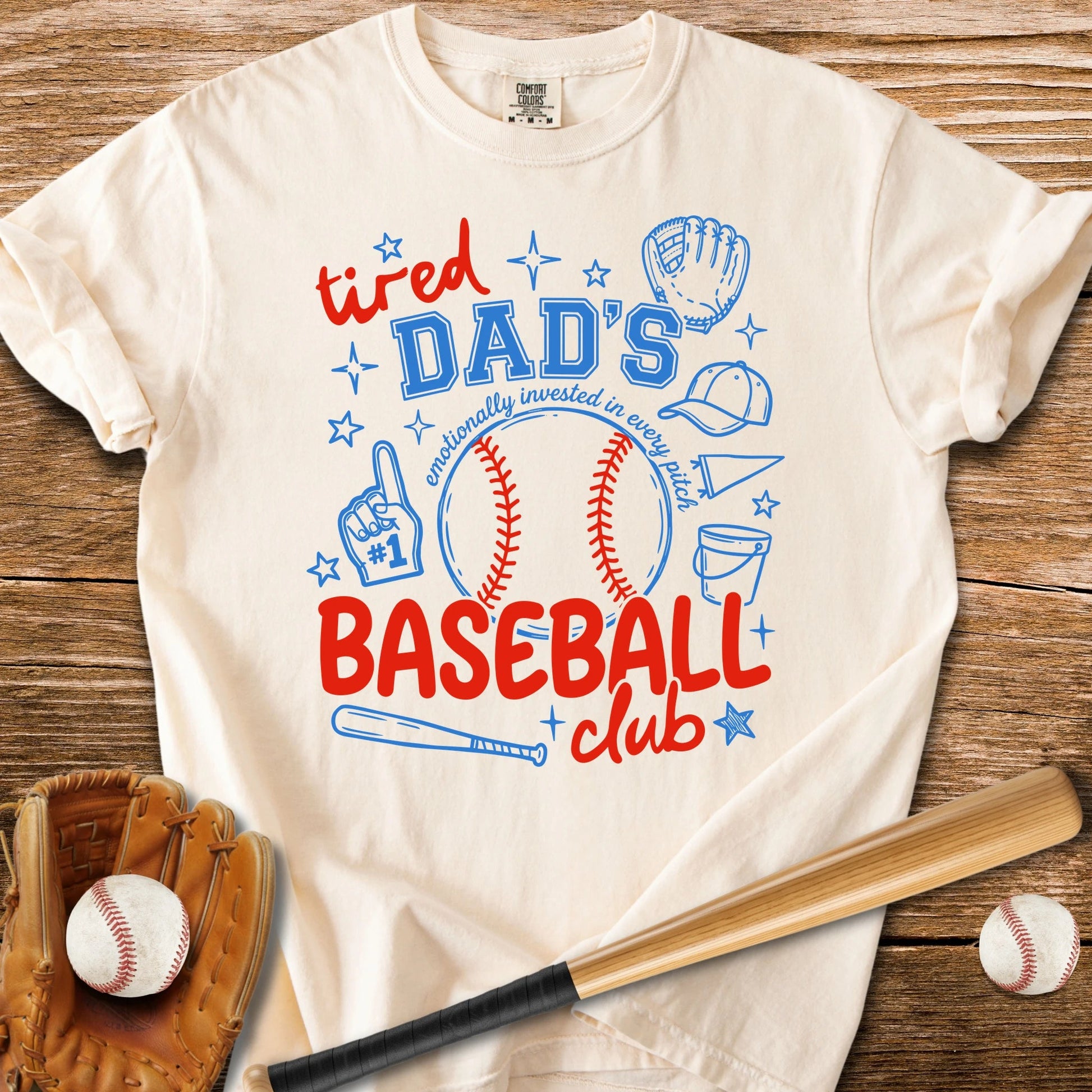 Tired Dad's Baseball Club - HomeRun PrintsComfort Colors