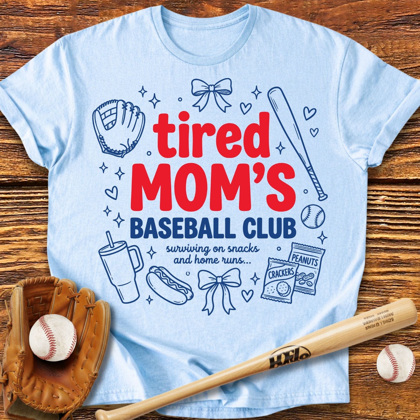 Tired Moms Baseball Clube T-Shirt - HomeRun PrintsT-Shirt