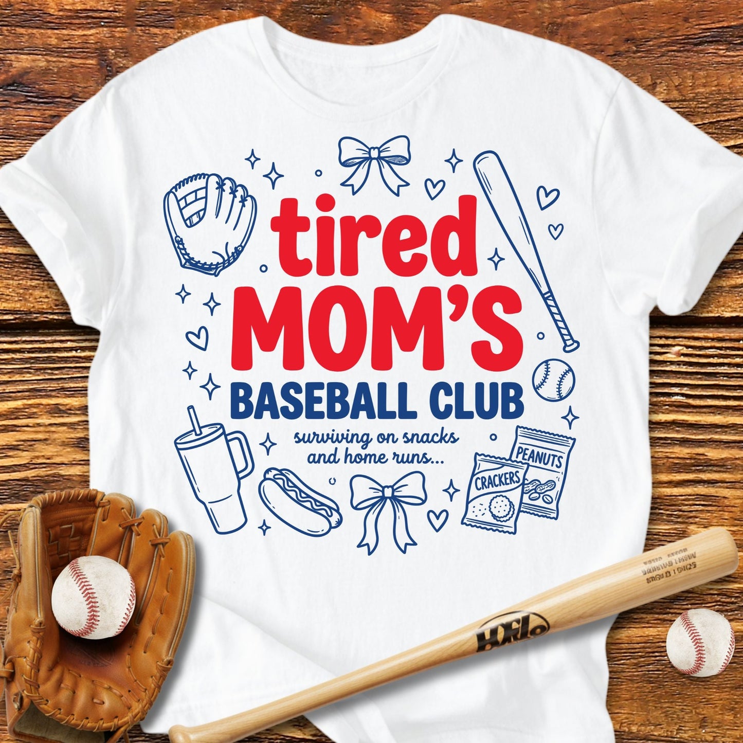 Tired Moms Baseball Clube T-Shirt - HomeRun PrintsT-Shirt