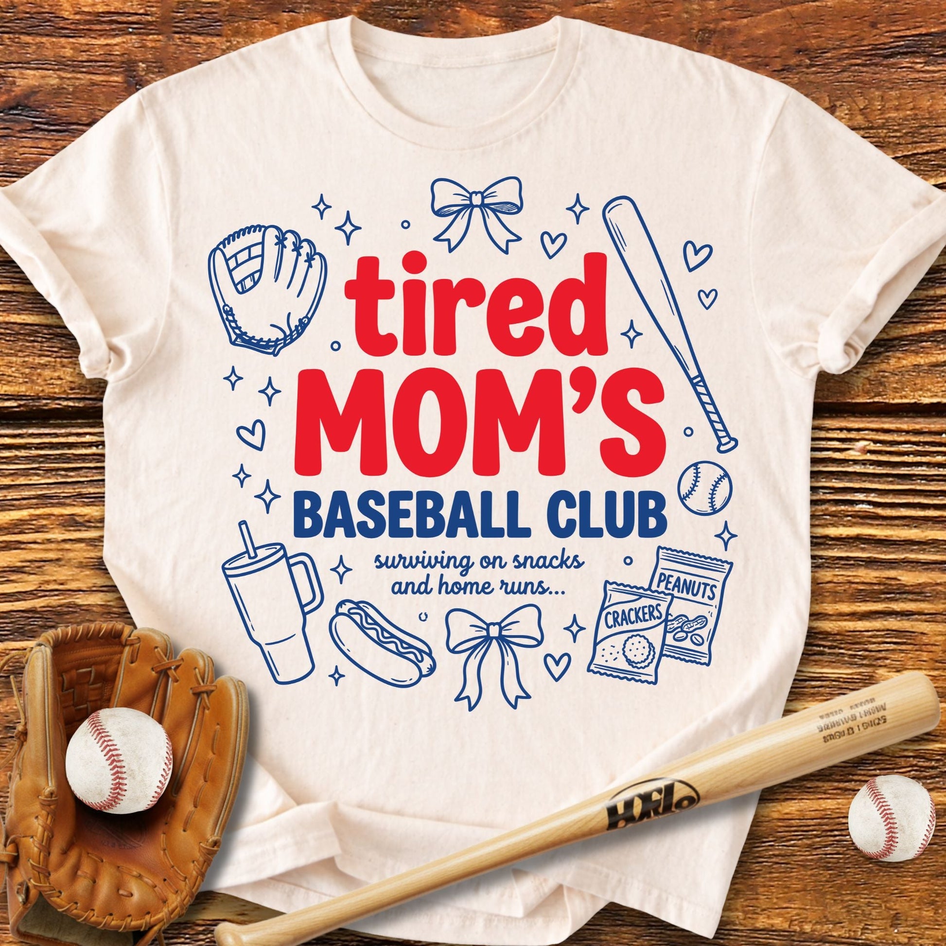 Tired Moms Baseball Clube T-Shirt - HomeRun PrintsT-Shirt