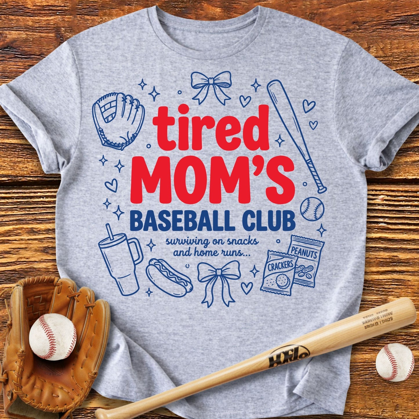 Tired Moms Baseball Clube T-Shirt - HomeRun PrintsT-Shirt