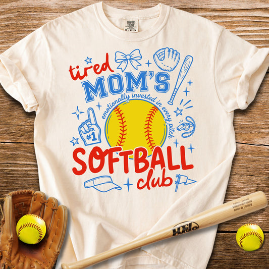 Tired Softball Mom - HomeRun PrintsComfort Colors