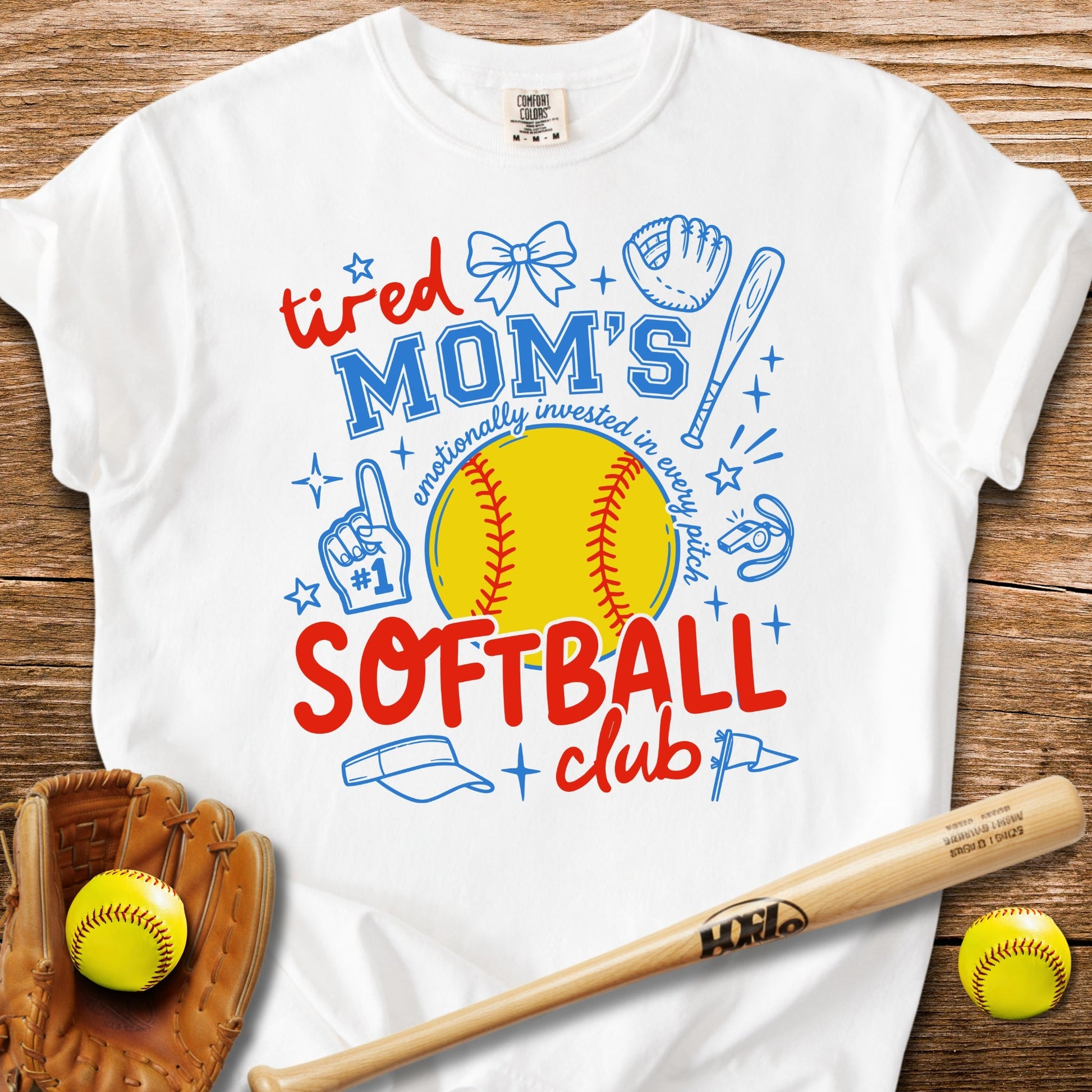 Tired Softball Mom - HomeRun PrintsComfort Colors