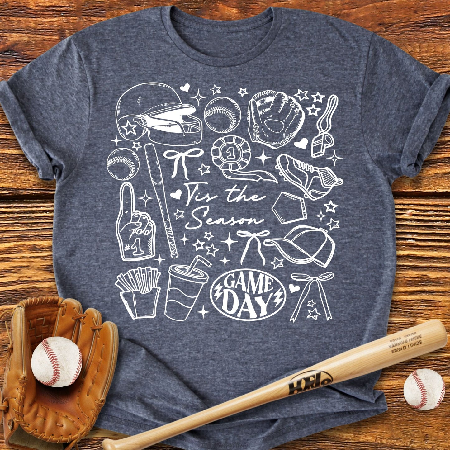 Tis The Season Baseball T-shirt - HomeRun PrintsT-Shirt