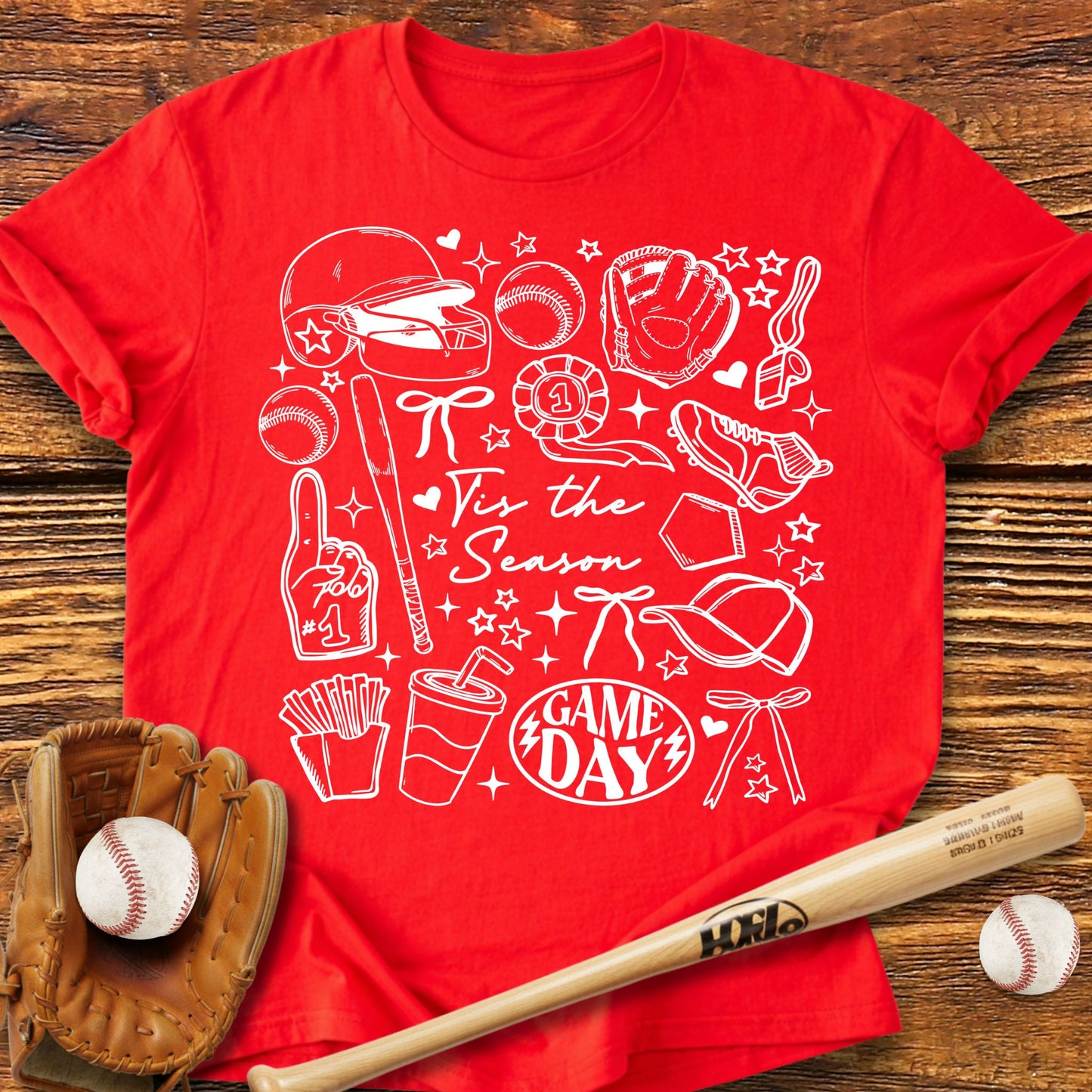Tis The Season Baseball T-shirt - HomeRun PrintsT-Shirt