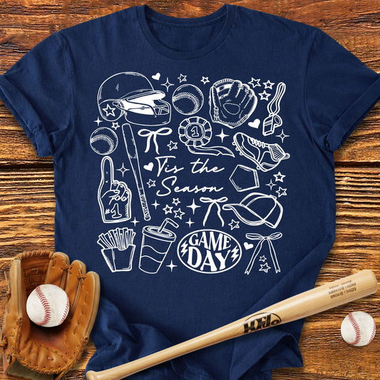 Tis The Season Baseball T-shirt - HomeRun PrintsT-Shirt