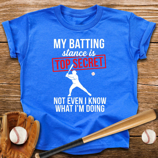 Top Secret Batting Stance Youth Tee - HomeRun PrintsKids clothes