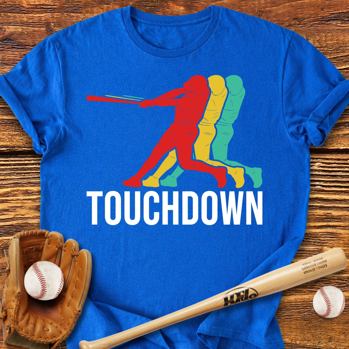 Touchdown Baseball Adult T-Shirt - HomeRun PrintsT-Shirt