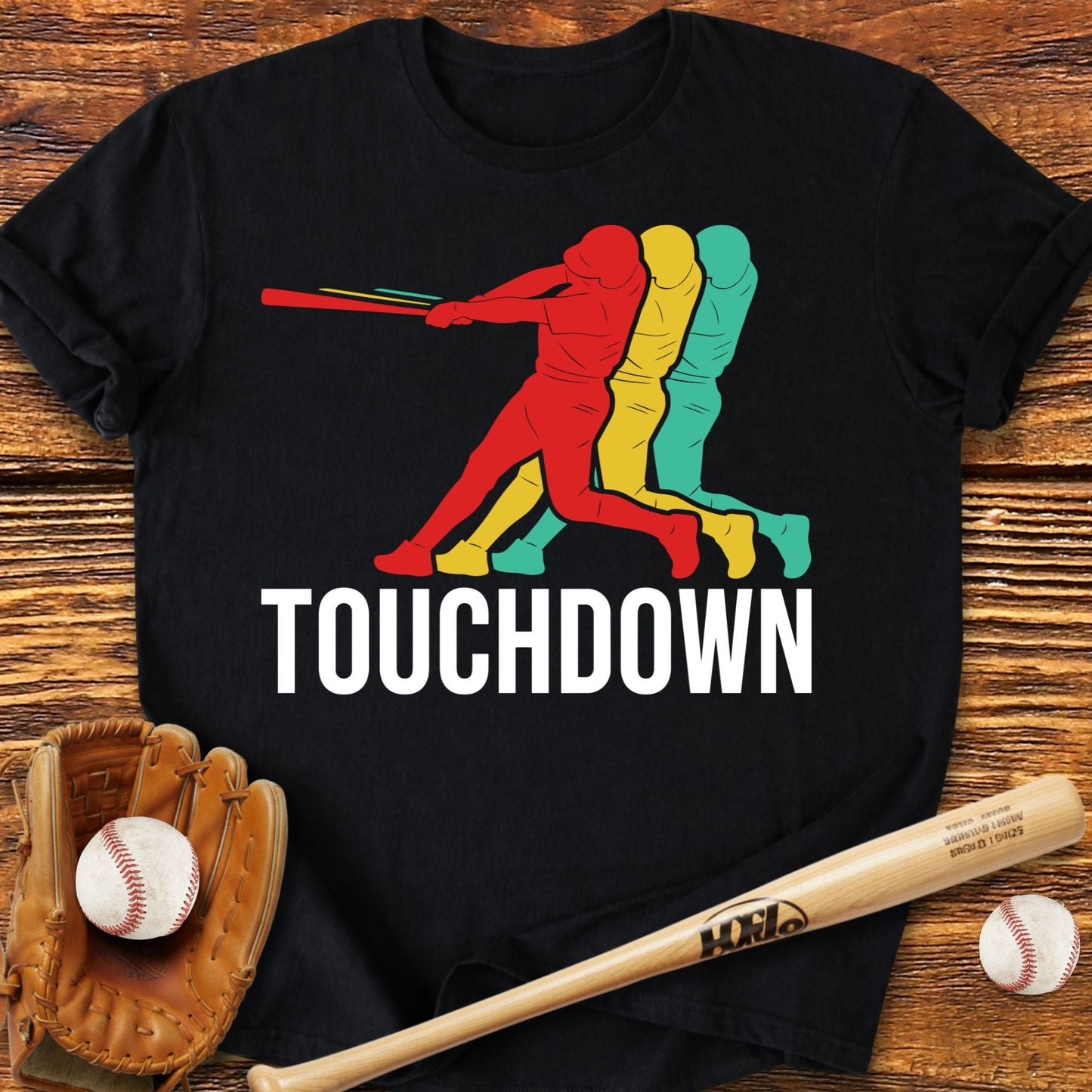 Touchdown Baseball Adult T-Shirt - HomeRun PrintsT-Shirt