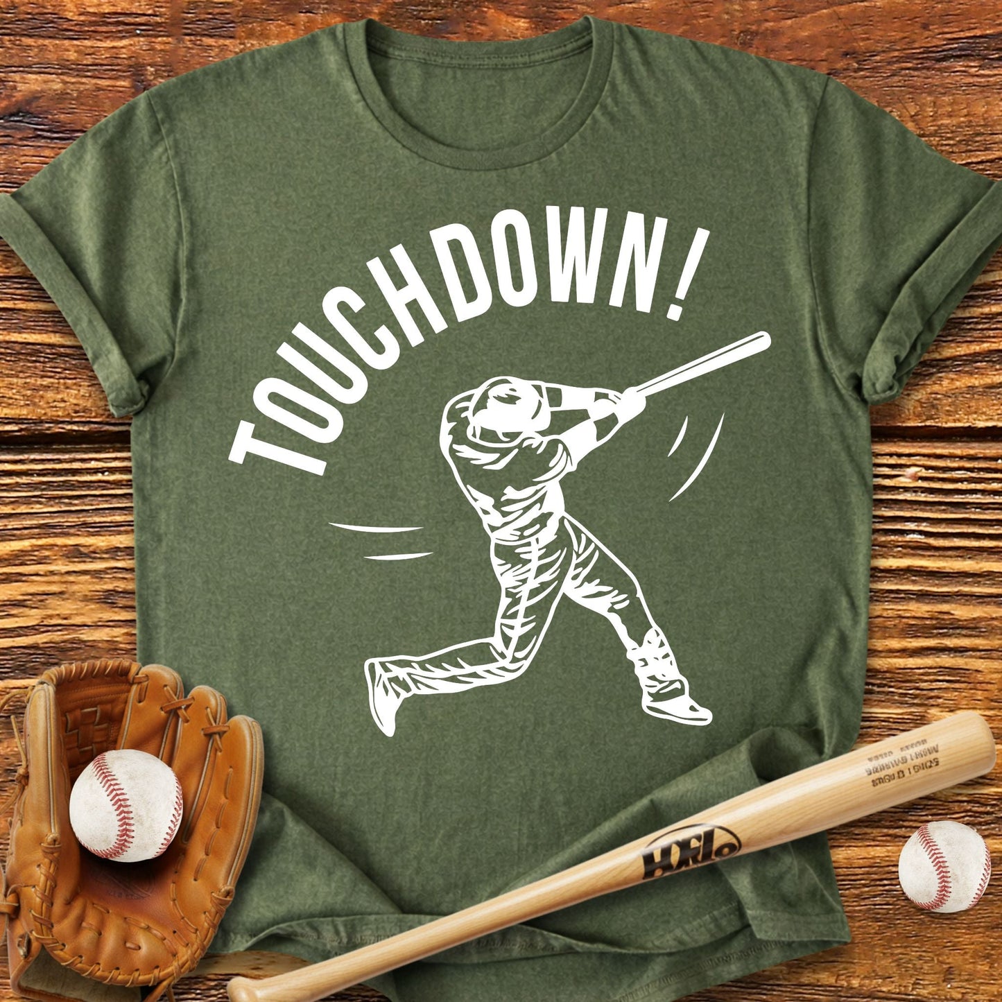 Touchdown Baseball Adult T-Shirt - HomeRun PrintsT-Shirt