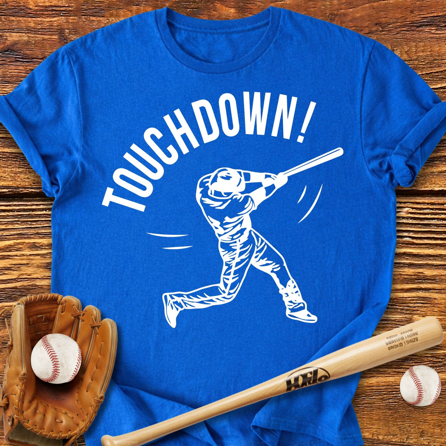 Touchdown Baseball Adult T-Shirt - HomeRun PrintsT-Shirt