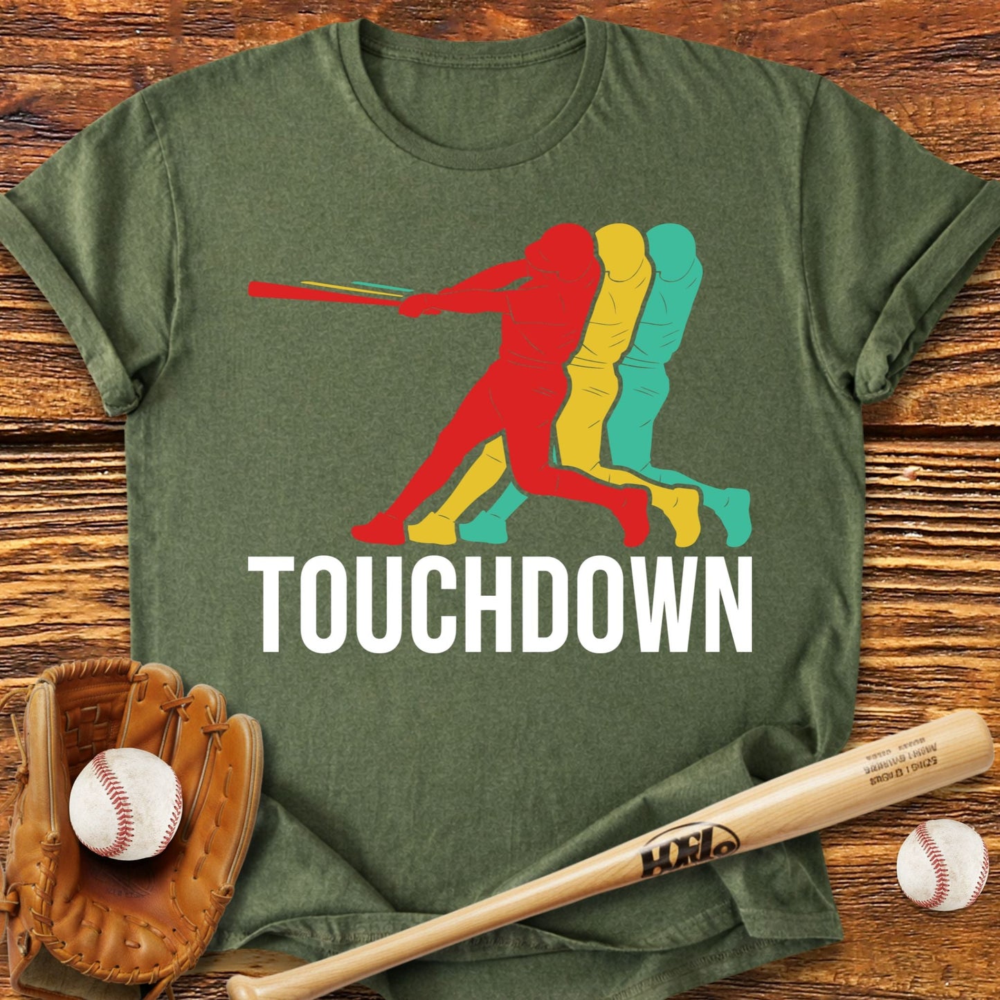 Touchdown Baseball Adult T-Shirt - HomeRun PrintsT-Shirt